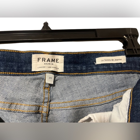 Frame Distressed Skinny Low Rise Denim Jeans Size 26 - Picture 3 of 3